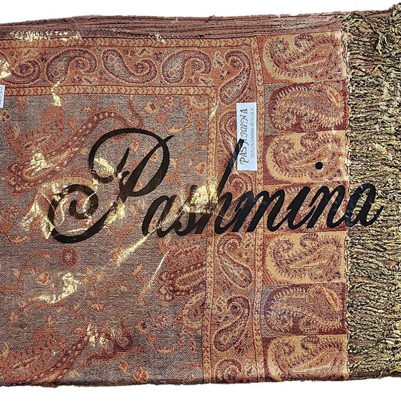 Pashmina Silk Scarf - Orange and Red. New in packaging. Inventory Reduction - Picture 1 of 2